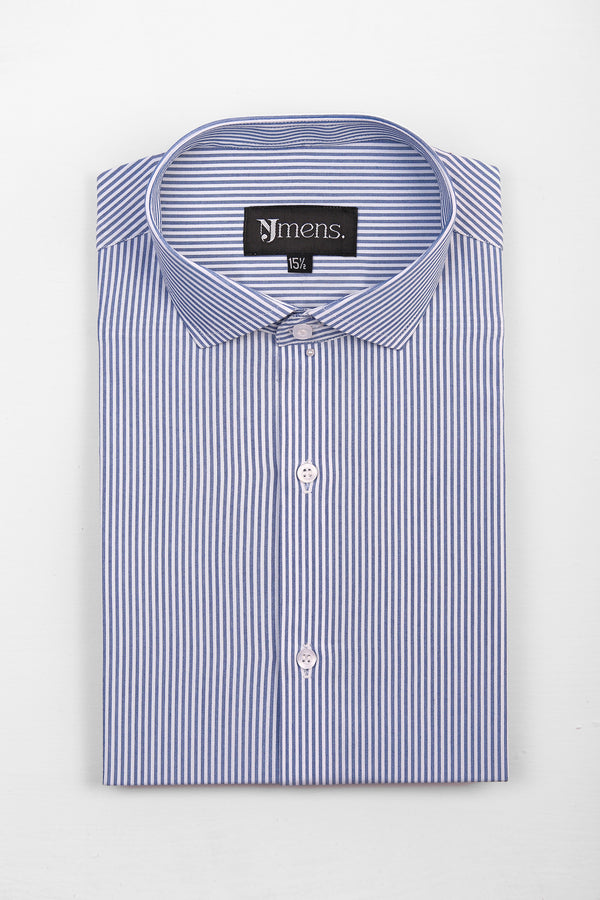 Blue Stripe Semi Formal Shirt