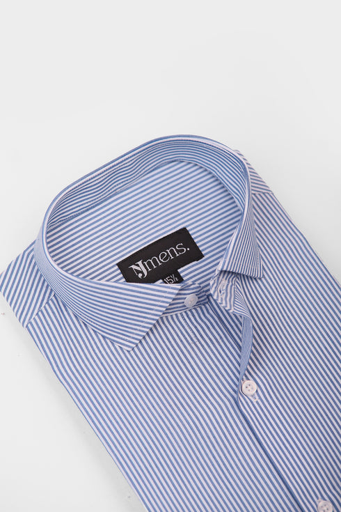 Blue Stripe Semi Formal Shirt