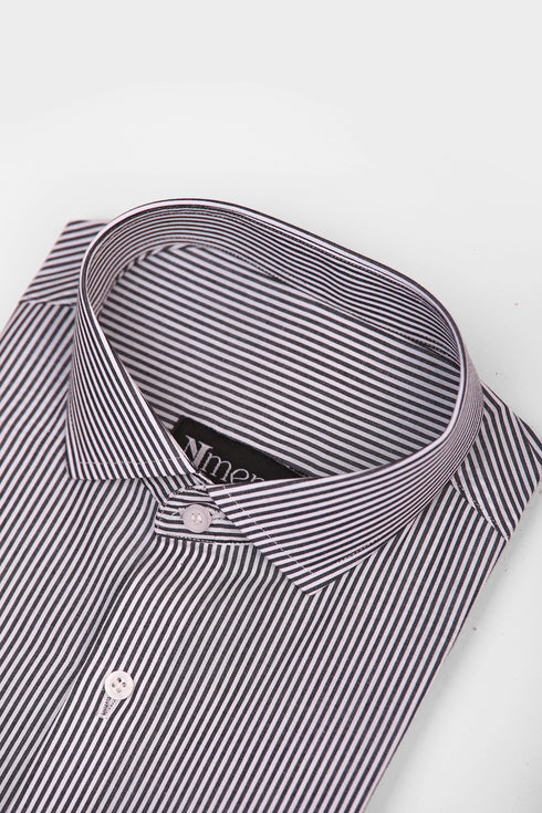 Black Stripe Semi Formal Shirt