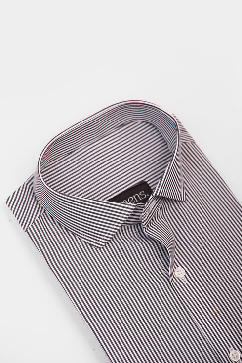 Black Stripe Semi Formal Shirt