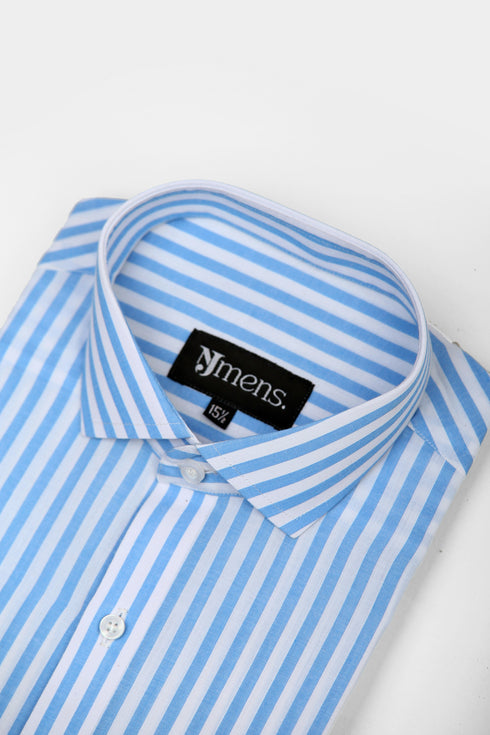 Blue Stripe Semi Formal Shirt
