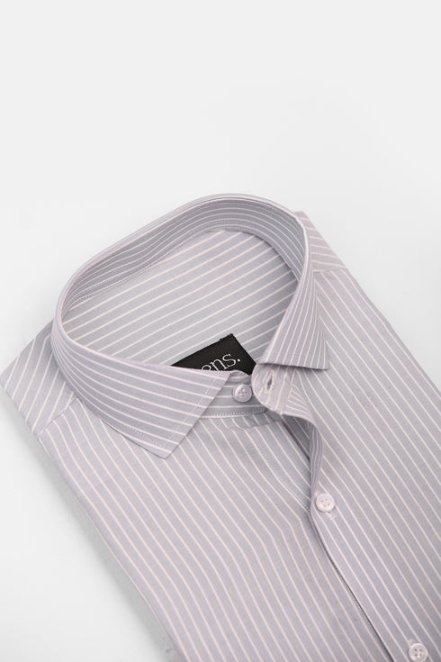 Grey Stripe Semi Formal Shirt