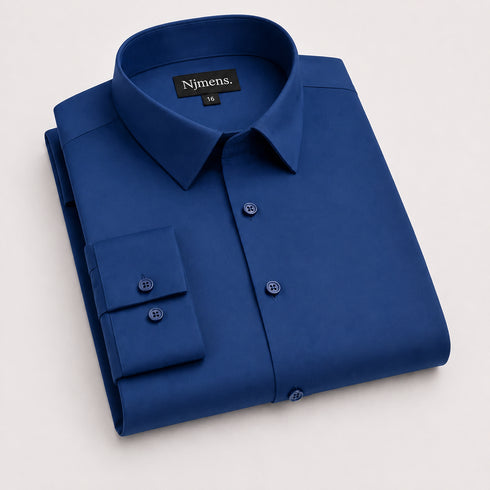 Royal Blue Cotton Formal Shirt