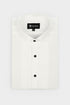White Pintex Design Tuxedo Shirt