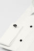 White Pintex Design Tuxedo Shirt
