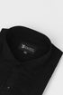 Black Pintex Design Tuxedo Shirt