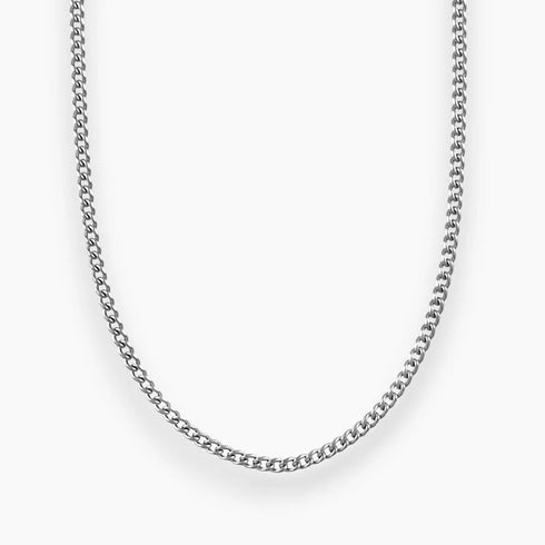Cuban Curb Link Chain Silver