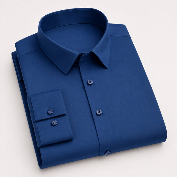 Royal Blue Cotton Formal Shirt