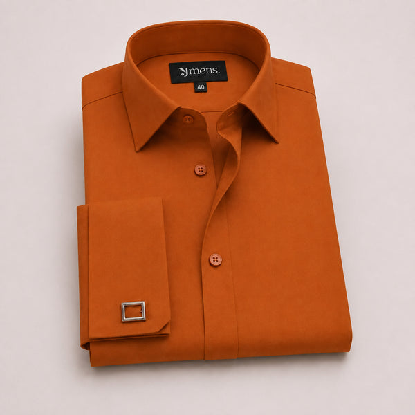 Orange Formal Cotton Shirt