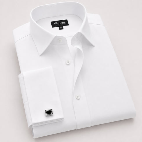 Off White Cotton Formal Shirt