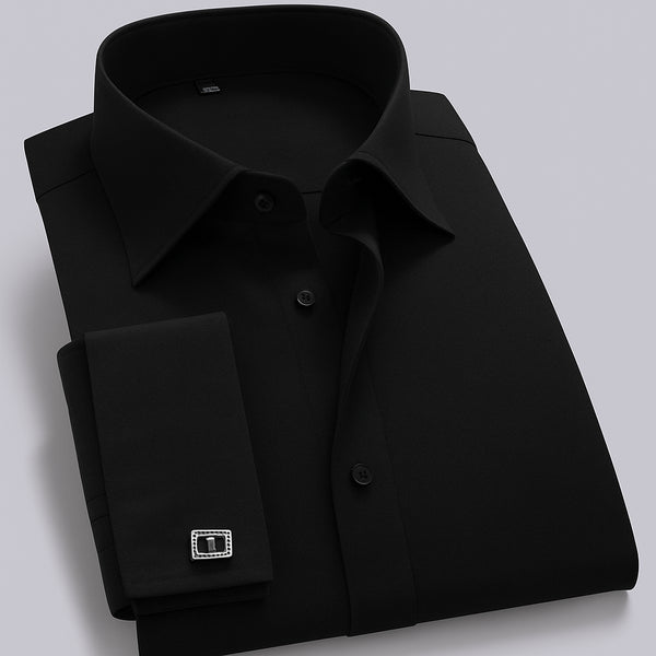 Black Cotton Formal Shirt