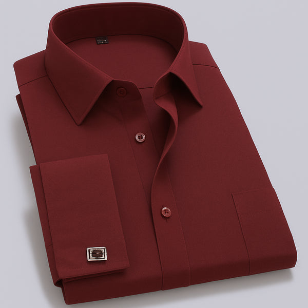 Maroon Cotton Formal Shirt