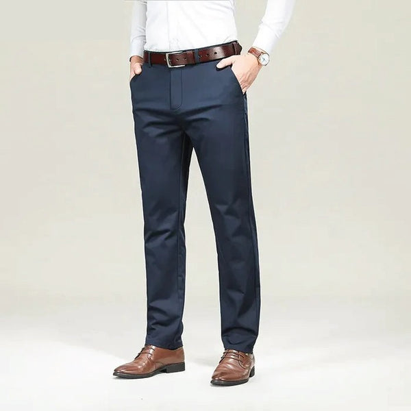 Cross Pocket Blue Dress Pant for Men