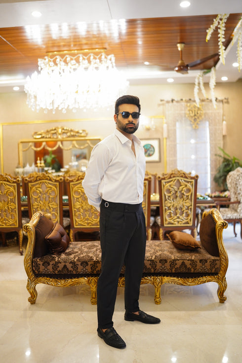 Black Italian Gurkha Pant