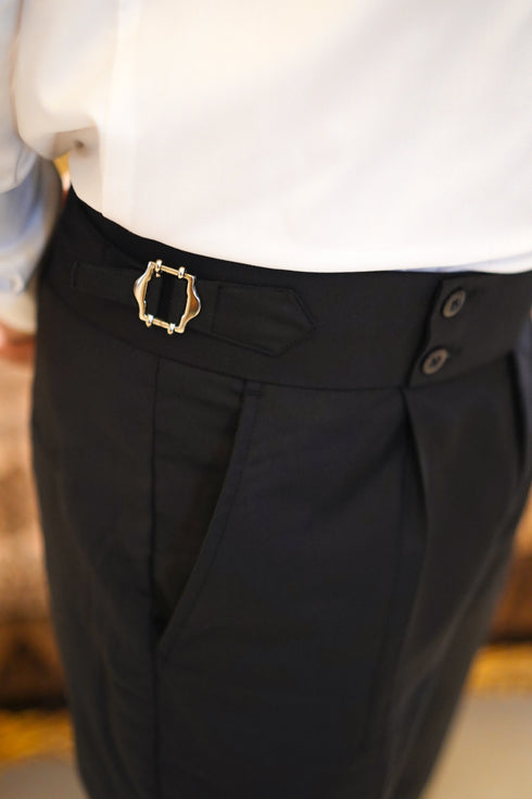 Black Italian Gurkha Pant