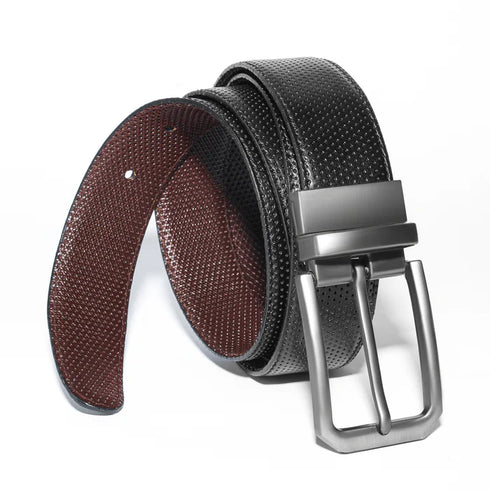 2-in-1 Reversible Leather Belt Needle Texture Art