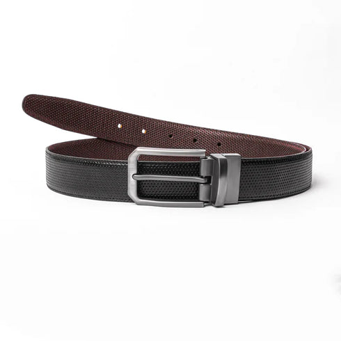 2-in-1 Reversible Leather Belt Needle Texture Art