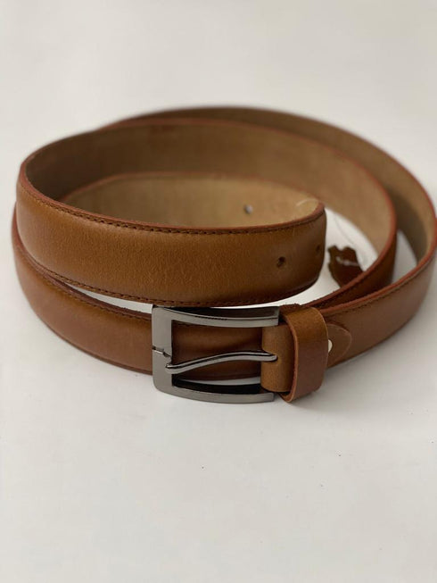 Men Golden Leather Dress Belt in Pakistan