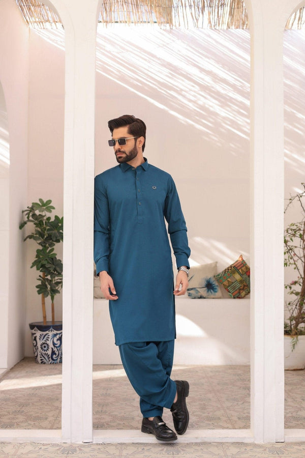 Royal Blue Wash & Wear Shalwar Kameez