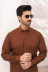 Brown Wash & Wear Shalwar Kameez