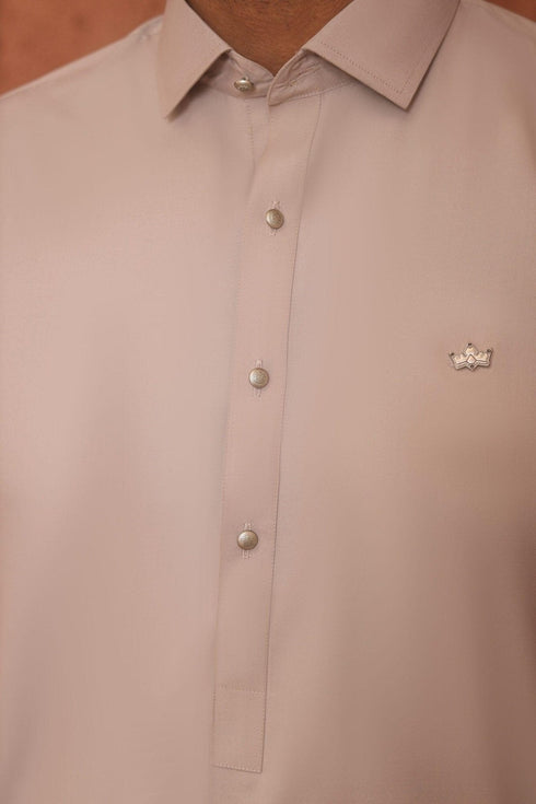 Light Grey Wash & Wear Shalwar Kameez