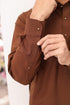Brown Wash & Wear Shalwar Kameez