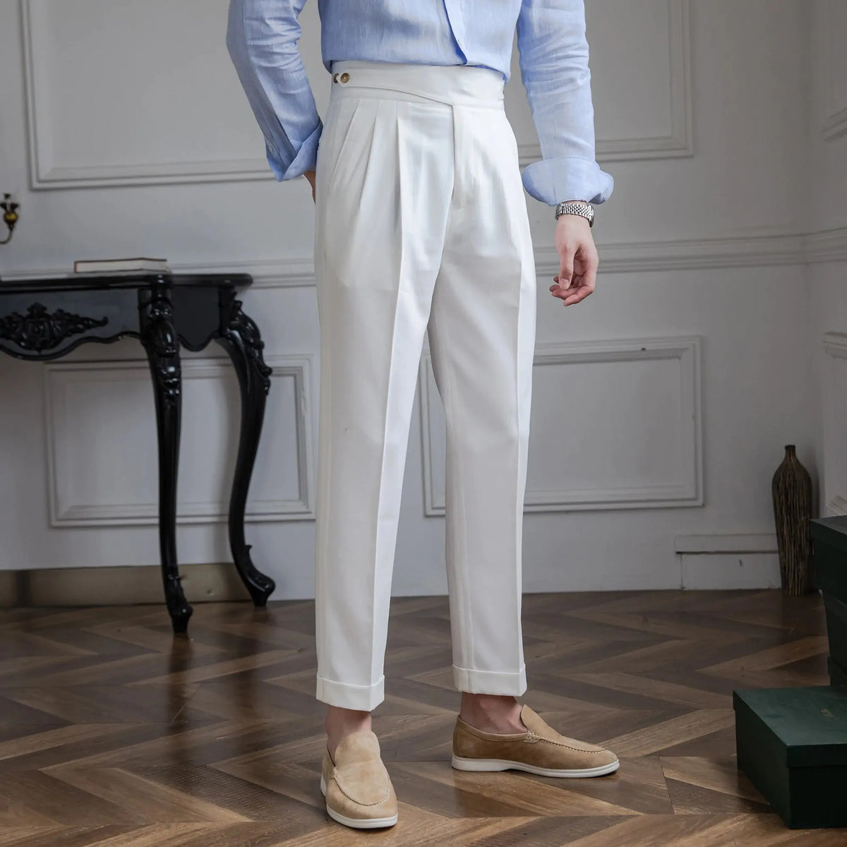 Pearl-White High Waisted Pant Pearl-White High Waisted Pant