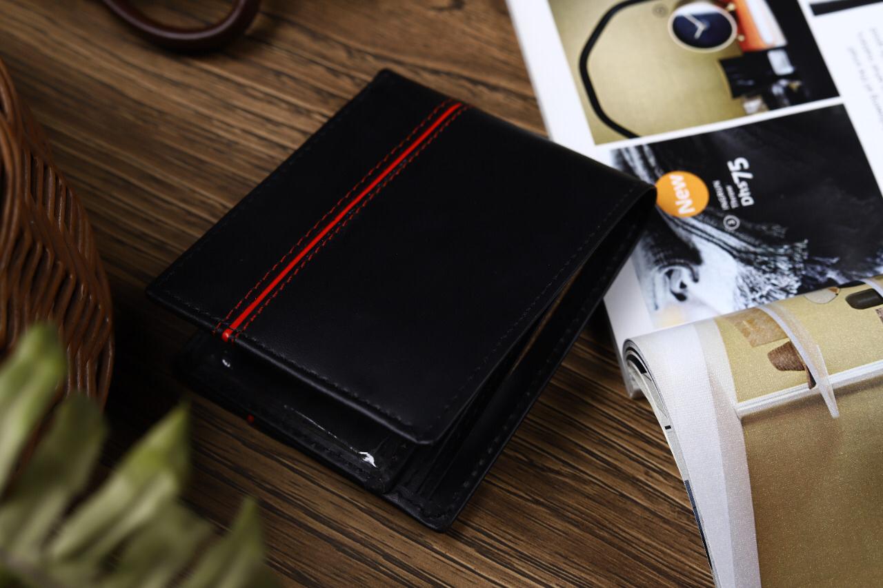 Genuine Leather Black Wallet for MEn