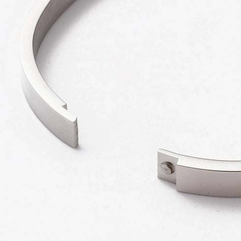 Minimal Cuff Bangle Silver