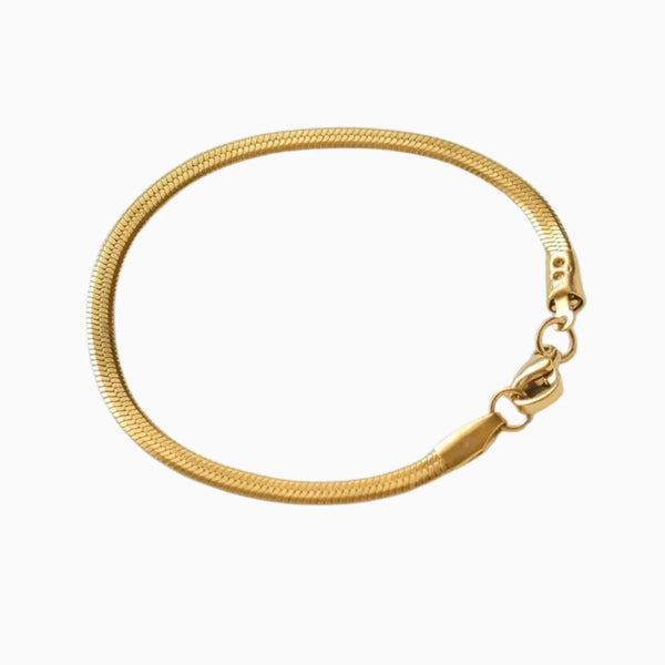 Flat Snake Bracelet Gold