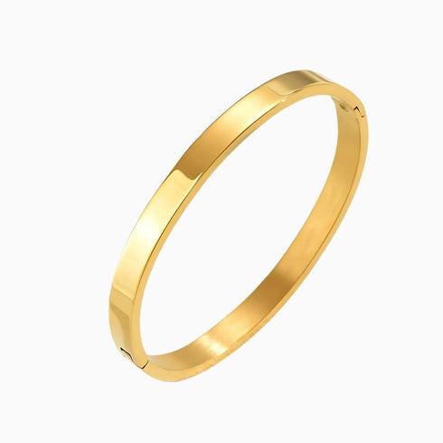 Minimal Cuff Bangle Gold
