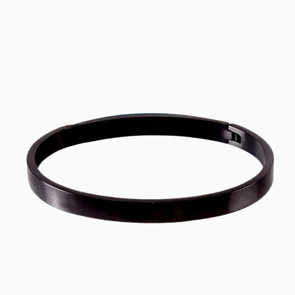 Minimal Cuff Bangle Black