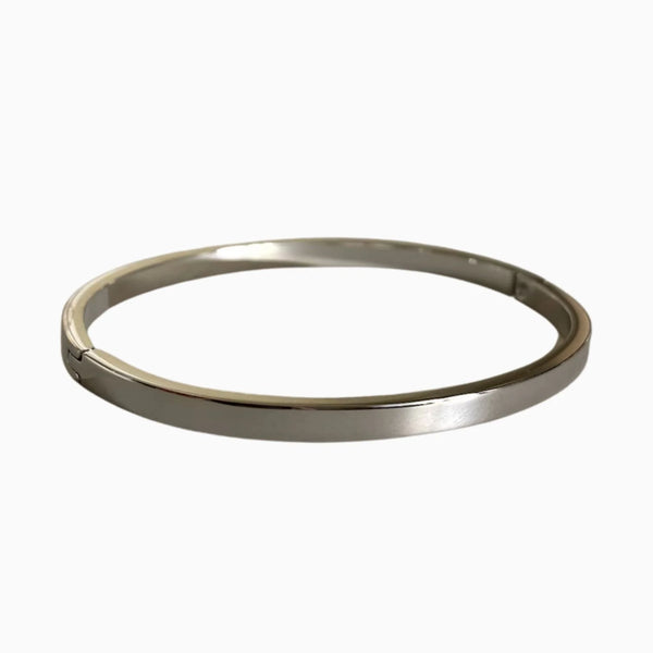 Minimal Cuff Bangle Silver