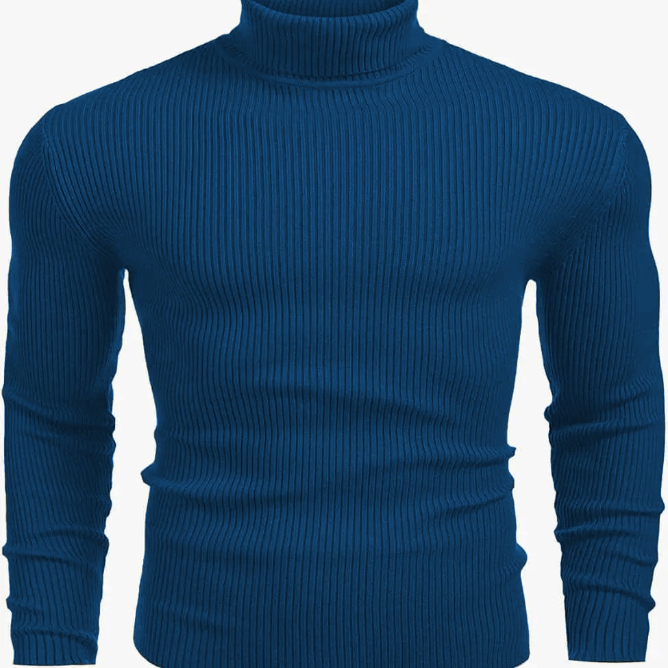Blue High Neck Shirt main image 1