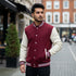 Maroon and White Baseball Jacket
