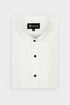 White Pintex Design Tuxedo Shirt
