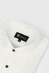 White Pintex Design Tuxedo Shirt