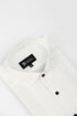 White Pintex Design Tuxedo Shirt