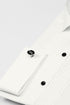 White Pintex Design Tuxedo Shirt