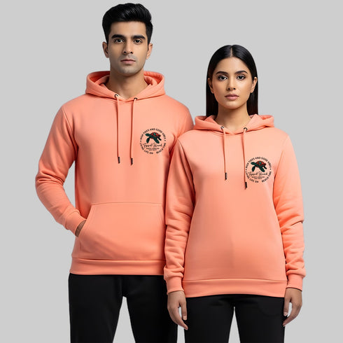 Peach Embroidered Hoodie (UniSex)