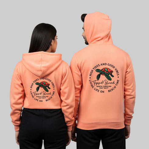 Peach Embroidered Hoodie (UniSex)