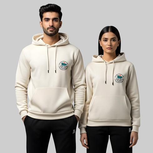 Cream Embroidered Hoodie (UniSex)