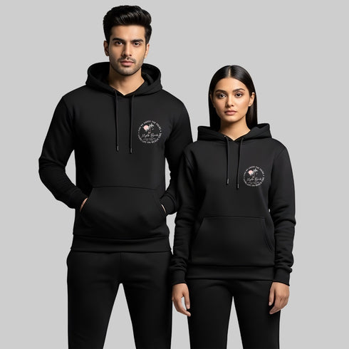 Black Embroidered Hoodie (UniSex)