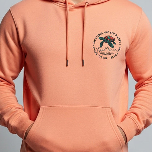 Peach Embroidered Hoodie (UniSex)