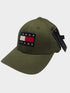 Men Olive Tommy Jeans Logo Cap