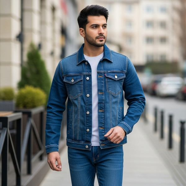 Mid Blue Denim Jacket Unisex