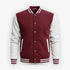 Maroon and White Baseball Jacket