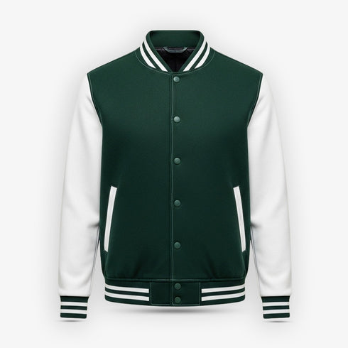 Green and White Baseball Jacket