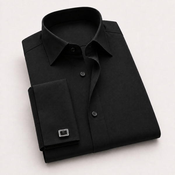 Black Cotton Formal Shirt