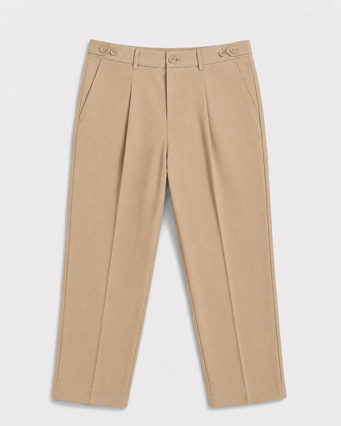 Beige Korean Adjustable Pants